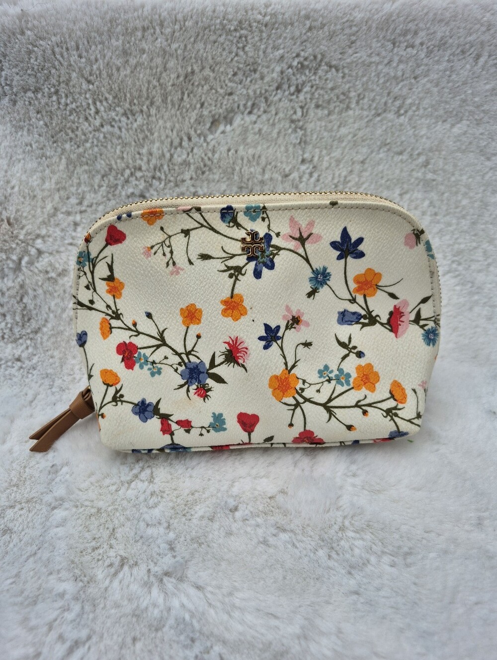 Tory Burch floral cosmetic bag